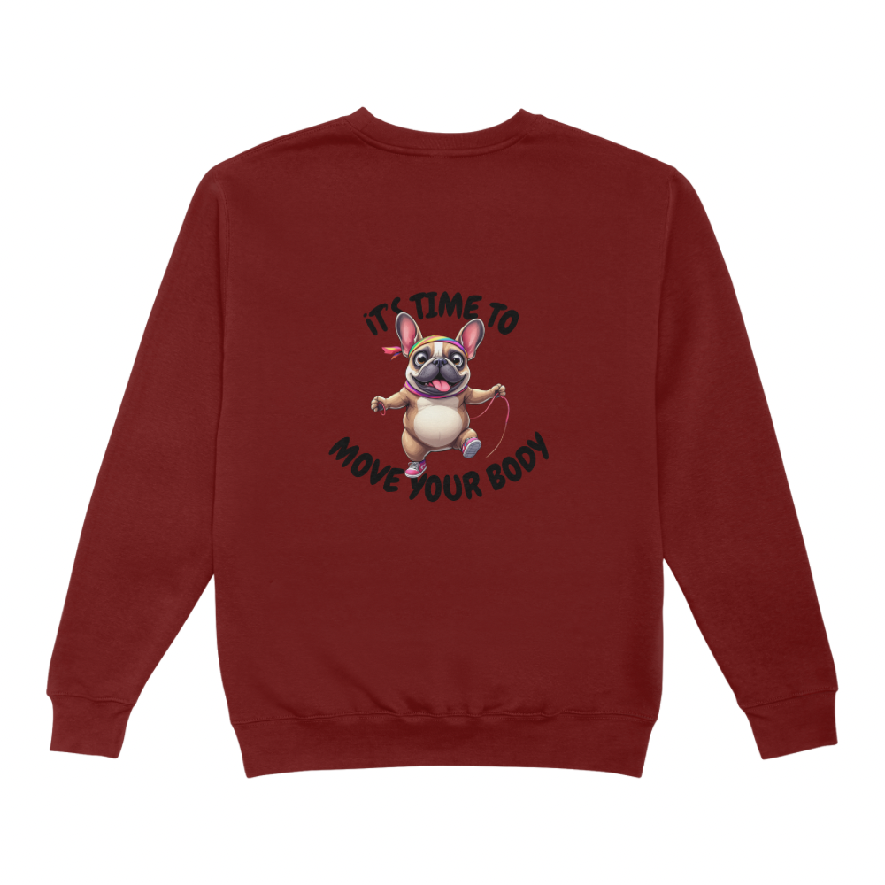 BullDog Frances it's Time to Move your Body Sweater
